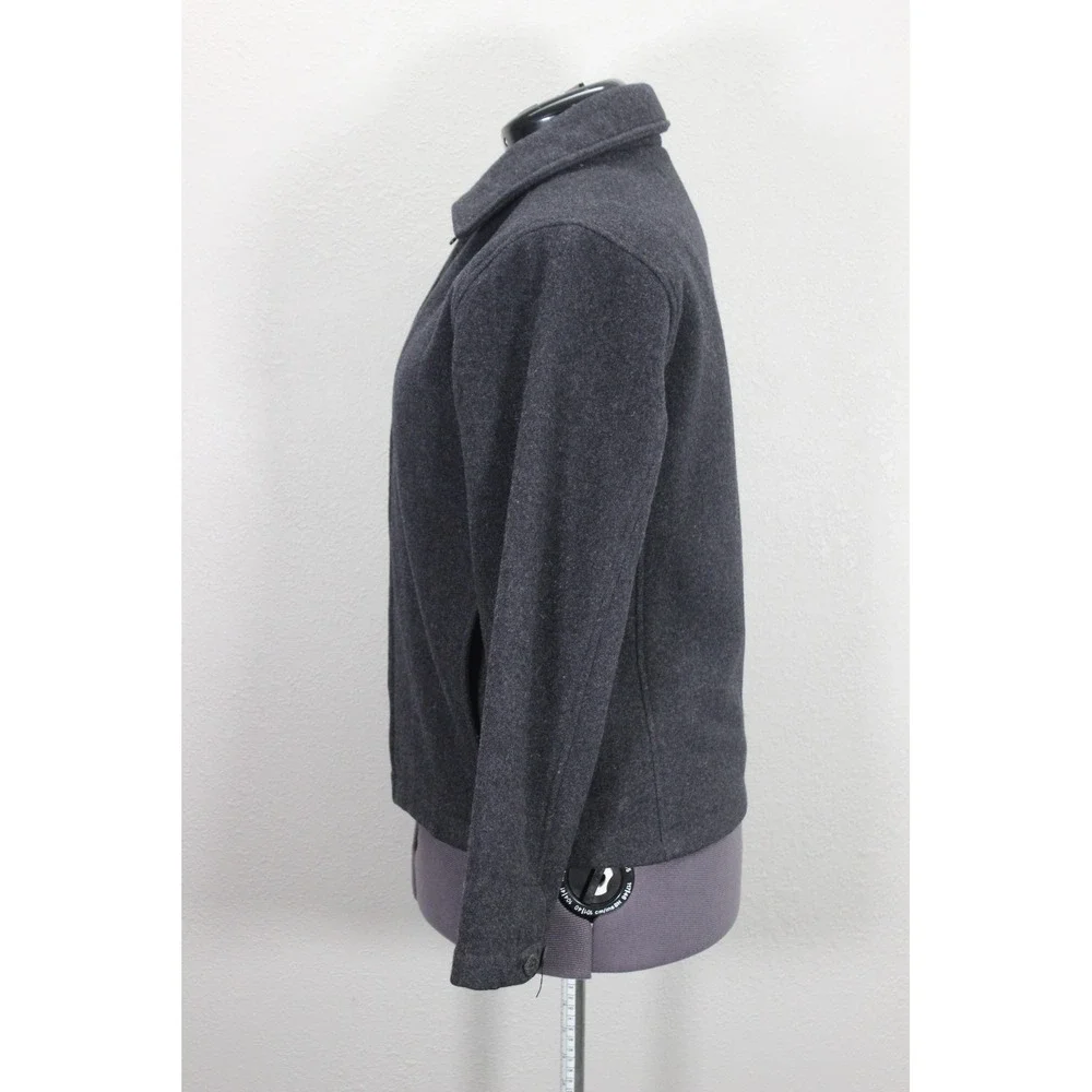 Woolrich‎ Vintage Style Wool Jacket Women's Small Charcoal Gray Full Zip Classic